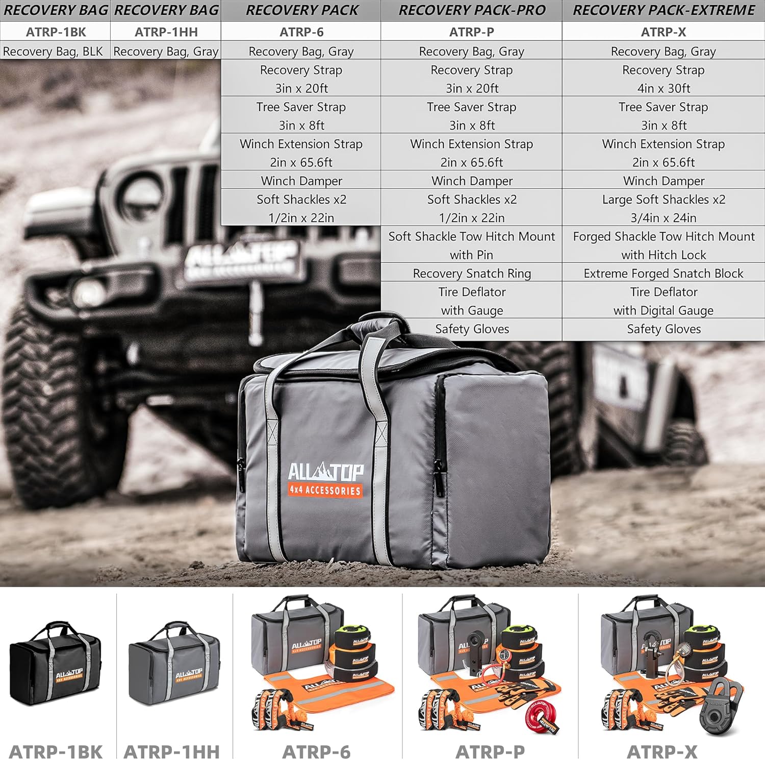 top gear accessories ALL-TOP Recovery Pack Pro 11 in 1