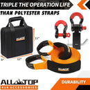 Dual Cylinder 12V Portable Inflator 12.35 ft³/Min with Nylon Recovery Kit with Hitch Receiver-6