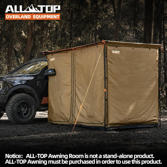 Awning Room with Floor  6.6' x 8.2' - Black Coating