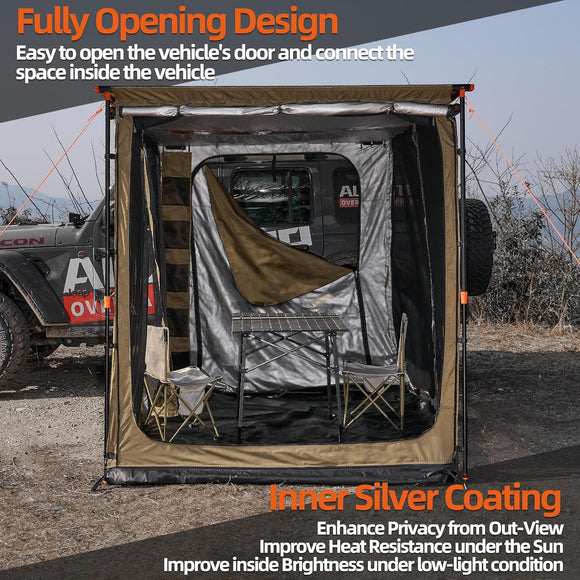 Awning Room with Floor  8.2' x 8.2' - Silver Coating