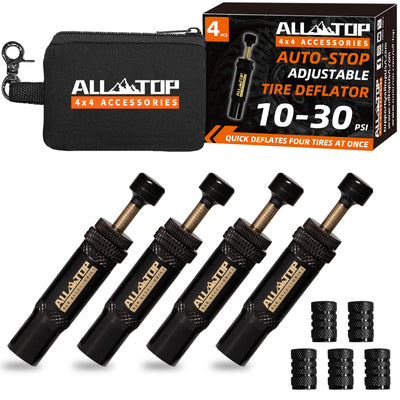Adjustable Auto-Stop Air-Down Deflator, 10-30 PSI, 4PCS