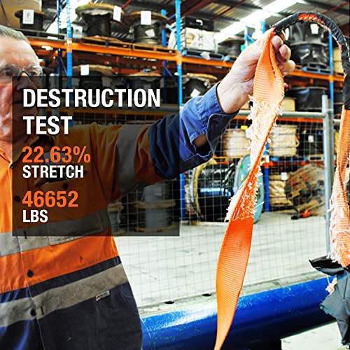 Recovery Strap Kit w/ Shackles: Strap 4in x 30ft - 46,500 Lbs