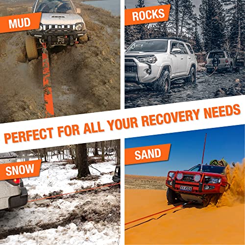 Recovery Strap Kit w/ Shackles: Strap 4in x 30ft - 46,500 Lbs