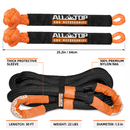 Kinetic Recovery Rope Kit w/ 2 Soft Shackles - 1.5in x 30ft - 83000Lbs - Black-2