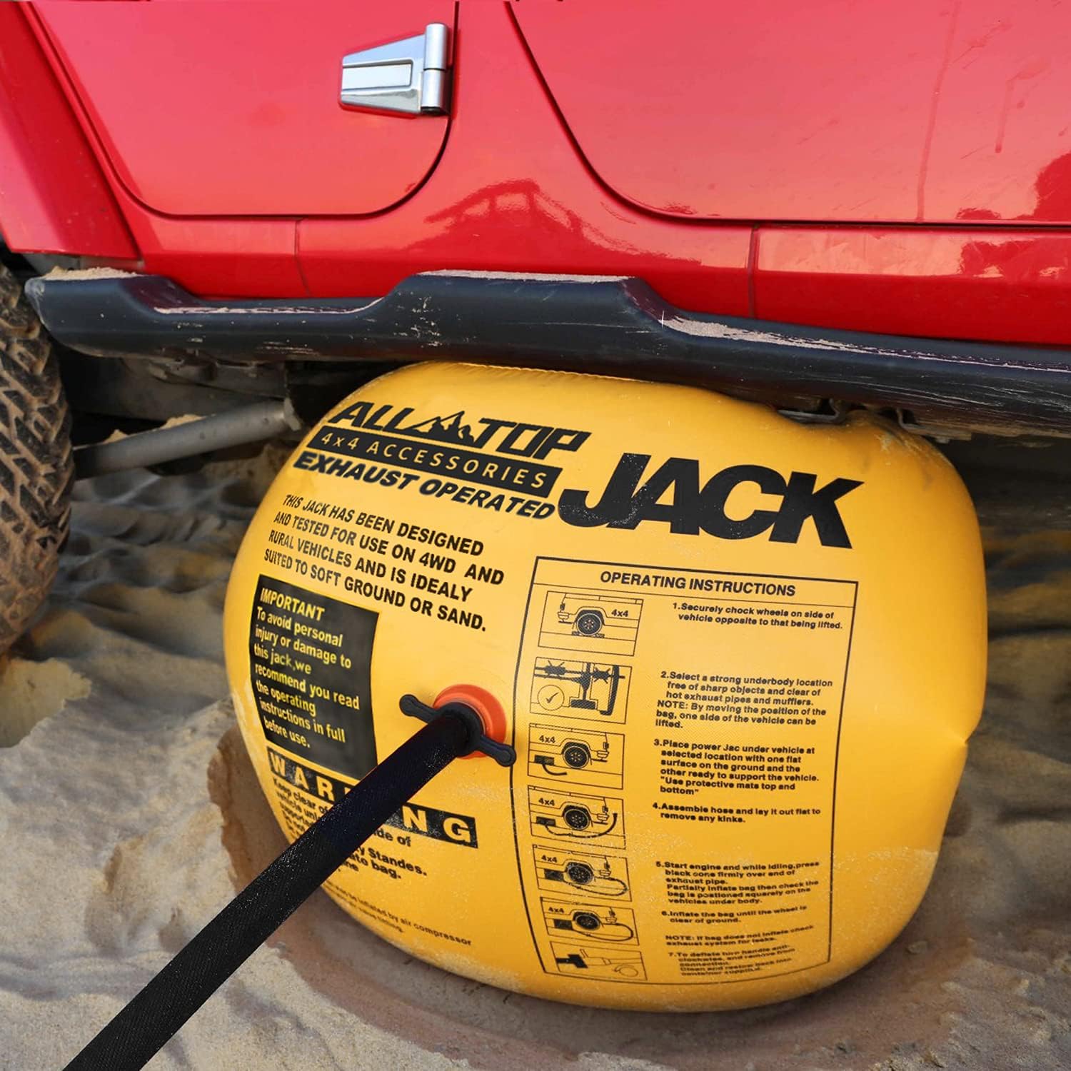 Off-Road Exhaust Air Jack - 8,800 Lbs - 31 inch Lift Height | ALL-TOP