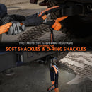 Kinetic Recovery Rope (Reflective) - 1in x 30ft - 48,000 Lbs - Orange  w/ Shackles-5