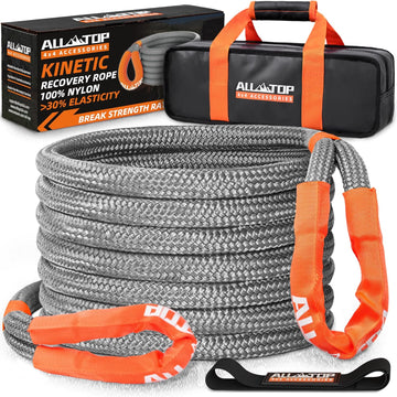 Kinetic Recovery Rope - 1in x 30ft - 48,000 Lbs - Gray