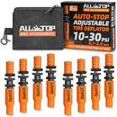 Adjustable Auto-Stop Air-Down Deflator, 10-30 PSI, 8PCS(Orange)-1