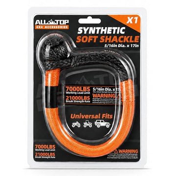 ALL-TOP Synthetic Soft Shackle Rope 5/16in x 17in (21000Lbs Max Break)