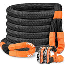 Kinetic Recovery Rope Kit w/ 2 Soft Shackles - 1.5in x 30ft - 83000Lbs - Black-1