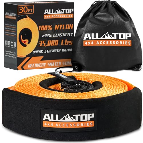 100% Nylon Recovery Tow Strap - 3in x 30ft - 35,000 Lbs
