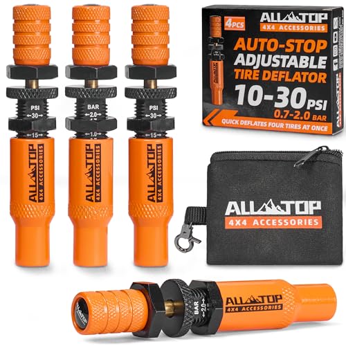 Adjustable Auto-Stop Air-Down Deflator, 10-30 PSI, 4PCS (2nd Gen)