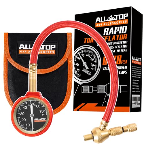 Rapid Tire Deflator w/ Gauge, 0-70 PSI