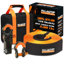 Recovery Strap Kit w/ Hitch Receiver & Shackles: Strap 3in x 30ft - 35,000 Lbs-1