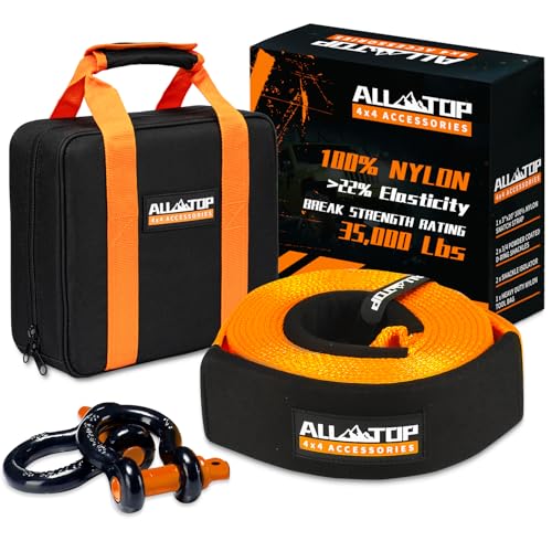 Recovery Strap Kit w/ Shackles: Strap 3in x 20ft - 35,000 Lbs