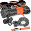 Synthetic Winch Cable w/ Forged Winch Hook - 3/16in x 50ft - 8350LBS-1
