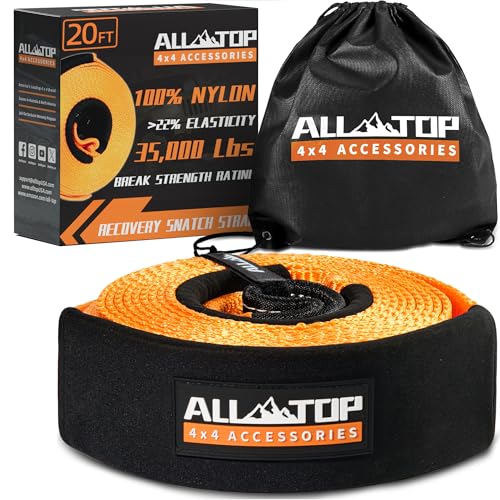 100% Nylon Recovery Tow Strap - 3in x 20ft - 35,000 Lbs