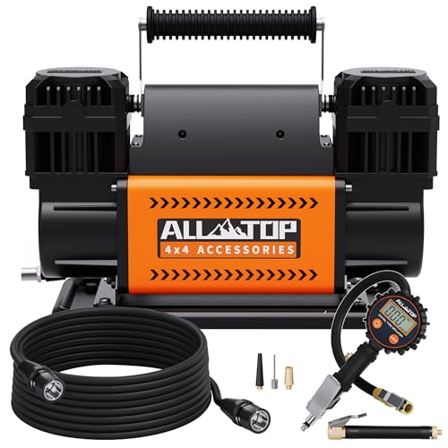 Air Compressor Kit Dual Cylinder - w/ Digital Pressure Gauge 12.35 ft³/Min - 12V DC