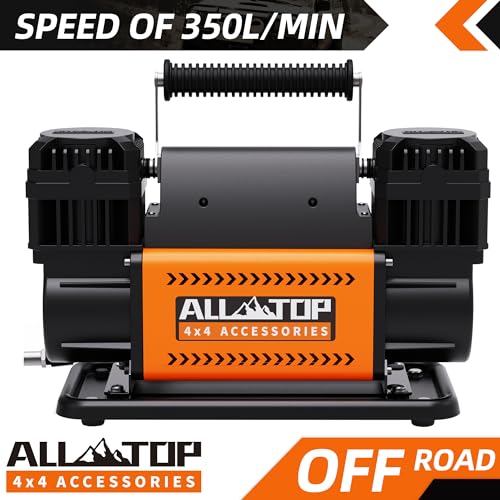 Air Compressor Kit Dual Cylinder - w/ Digital Pressure Gauge 12.35 ft³/Min - 12V DC
