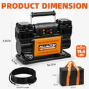 Air Compressor Kit Dual Cylinder w/LCD Control Panel -150PSI - 12.35 ft³/Min - 12V DC-2