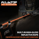 Kinetic Recovery Rope (Reflective) - 1in x 30ft - 48,000 Lbs - Orange  w/ Shackles-2