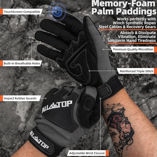 ALL-TOP 4x4 Work Gloves Grey