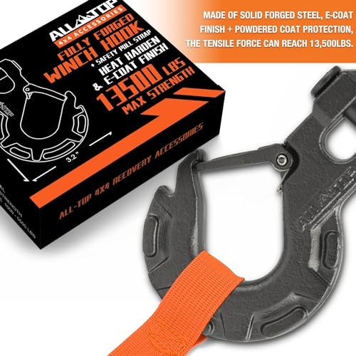 Forged Steel Winch Hook - 13,500 Lbs