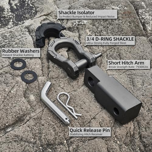 Extreme Forged Shackle Hitch Receiver w/Quick Release Pin - 79300Lbs MBS 11000Lbs WLL