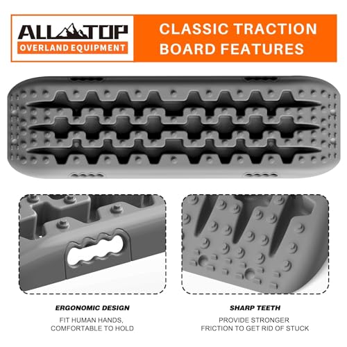 2PCS Recovery Traction Boards & Mounting Kit, 3rd Gen (Grey)