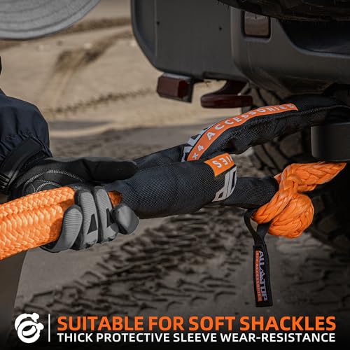 Kinetic Recovery Rope Kit w/ 2 Soft Shackles - 1.5in x 30ft - 83000Lbs - Orange