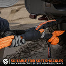 Kinetic Recovery Rope Kit w/ 2 Soft Shackles - 1.5in x 30ft - 83000Lbs - Orange-3