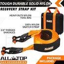Recovery Strap Kit w/ Shackles: Strap 3in x 20ft - 35,000 Lbs-3