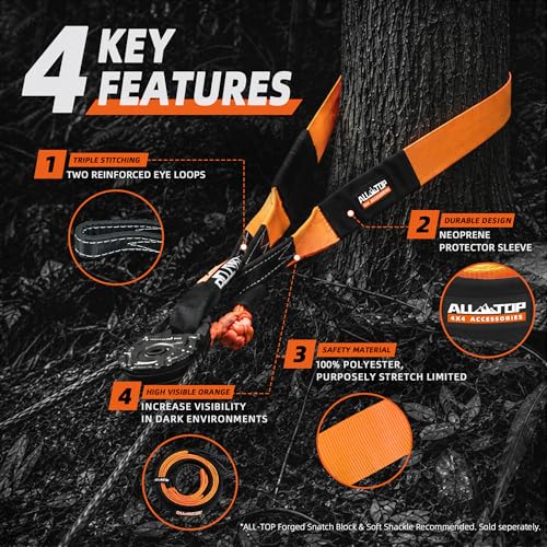 Tree Saver, Winch Extension Strap - 3in x 8ft - 32,000 Lbs