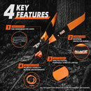 Tree Saver, Winch Extension Strap - 3in x 8ft - 32,000 Lbs-3