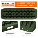 2PCS Recovery Traction Boards & Mounting Kit, 3rd Gen (Army Green)-3