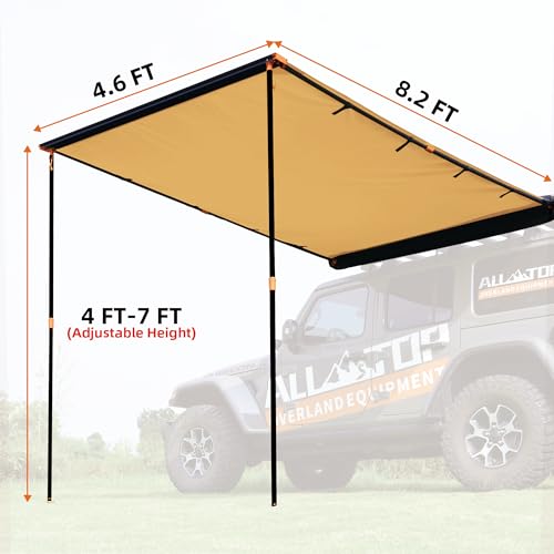 Rooftop Vehicle Awning - 4.6ft x 8.2ft