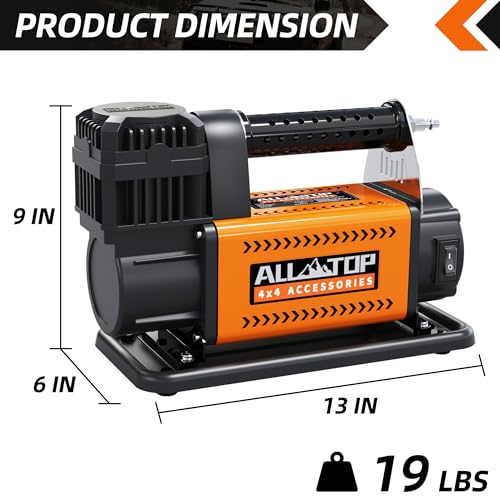 Air Compressor Kit w/ Digital Pressure Gauge- 150PSI - 7.06ft³/Min - 12V DC