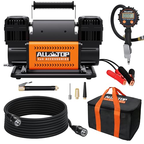 Air Compressor Kit Dual Cylinder - w/ Digital Pressure Gauge 12.35 ft³/Min - 12V DC