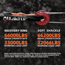 Soft Shackles + Recovery Ring Set: 2PCS x 66,200 Lbs Shackles +  Recovery Ring（red）-4