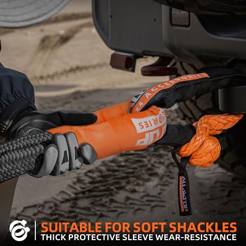 Kinetic Recovery Rope Kit w/ 2 Soft Shackles - 1.5in x 30ft - 83000Lbs - Black