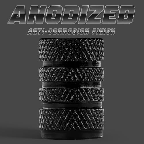 ALL-TOP Tire Valve Stem Cap Kit(5 Valve caps / Black)