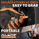 Adjustable Auto-Stop Air-Down Deflator, 10-30 PSI, 8PCS(Orange)-5