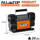 Air Compressor Kit Dual Cylinder - w/ Digital Pressure Gauge 12.35 ft³/Min - 12V DC-5