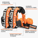 Kinetic Recovery Rope - 1in x 30ft - 48,000 Lbs - Orange w/ Shackles-5