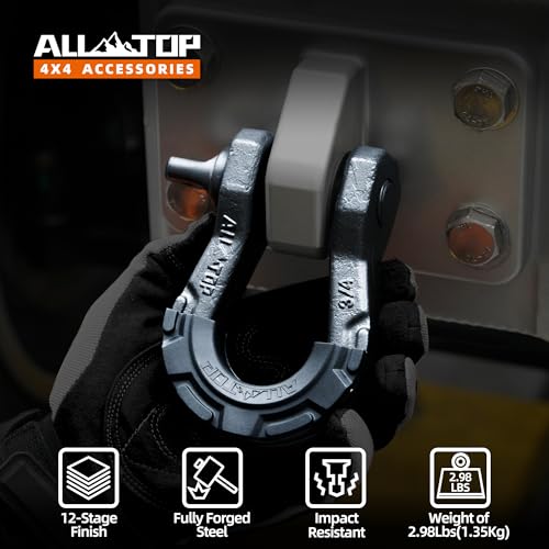 D Ring Shackle 3/4" Fully Forged with 7/8 Pin - 79500Lbs - 2PCS