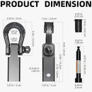 Extreme Forged Shackle Hitch Receiver w/Trailer Lock - 79300Lbs MBS 11000Lbs WLL-6