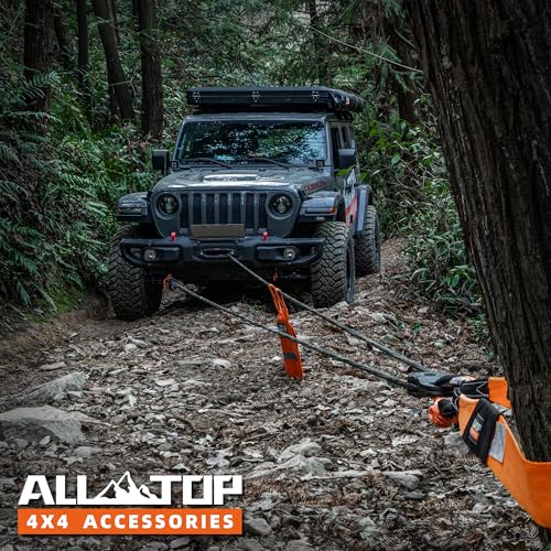 Synthetic Winch Cable w/ Forged Winch Hook - 9/16in x 76ft - 35000LBS