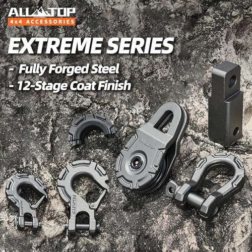 Extreme Forged Shackle Hitch Receiver w/Quick Release Pin - 79300Lbs MBS 11000Lbs WLL