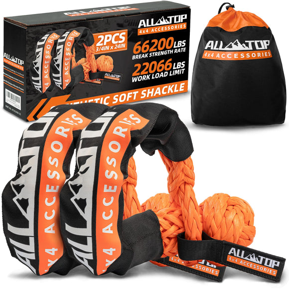 Synthetic Soft Shackles 3/4in x 24in - 66,200 Lbs - 2 PCS