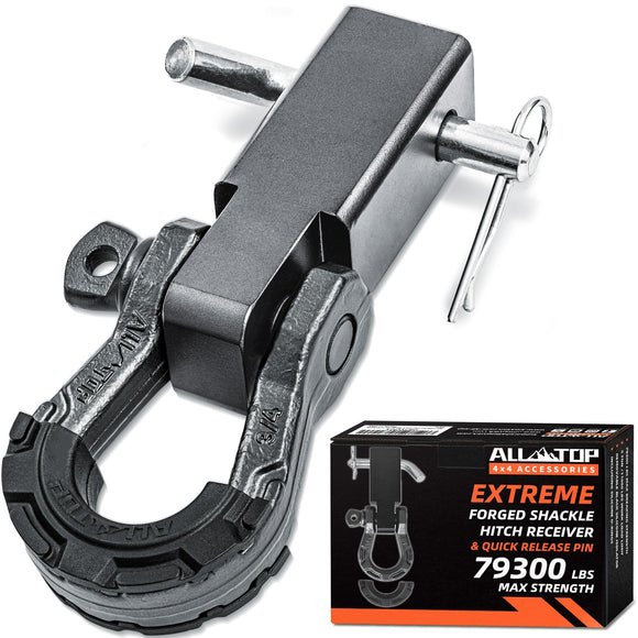Extreme Forged Shackle Hitch Receiver w/Quick Release Pin - 79300Lbs MBS 11000Lbs WLL